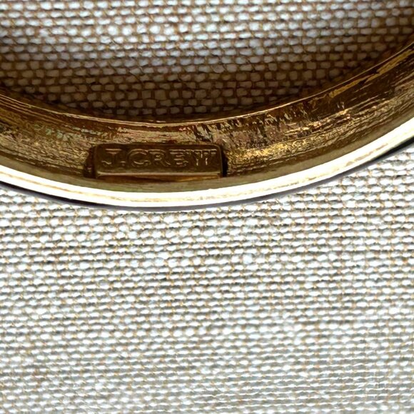 J Crew Enamel Bracelet Set of 2 Black Gold Green Geometric Diamond Design - Picture 8 of 12